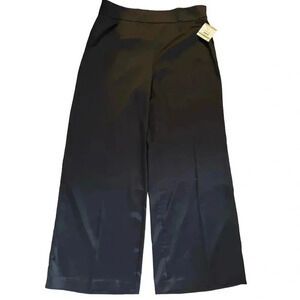 Anne Klein black high rise wide leg pants sz 14